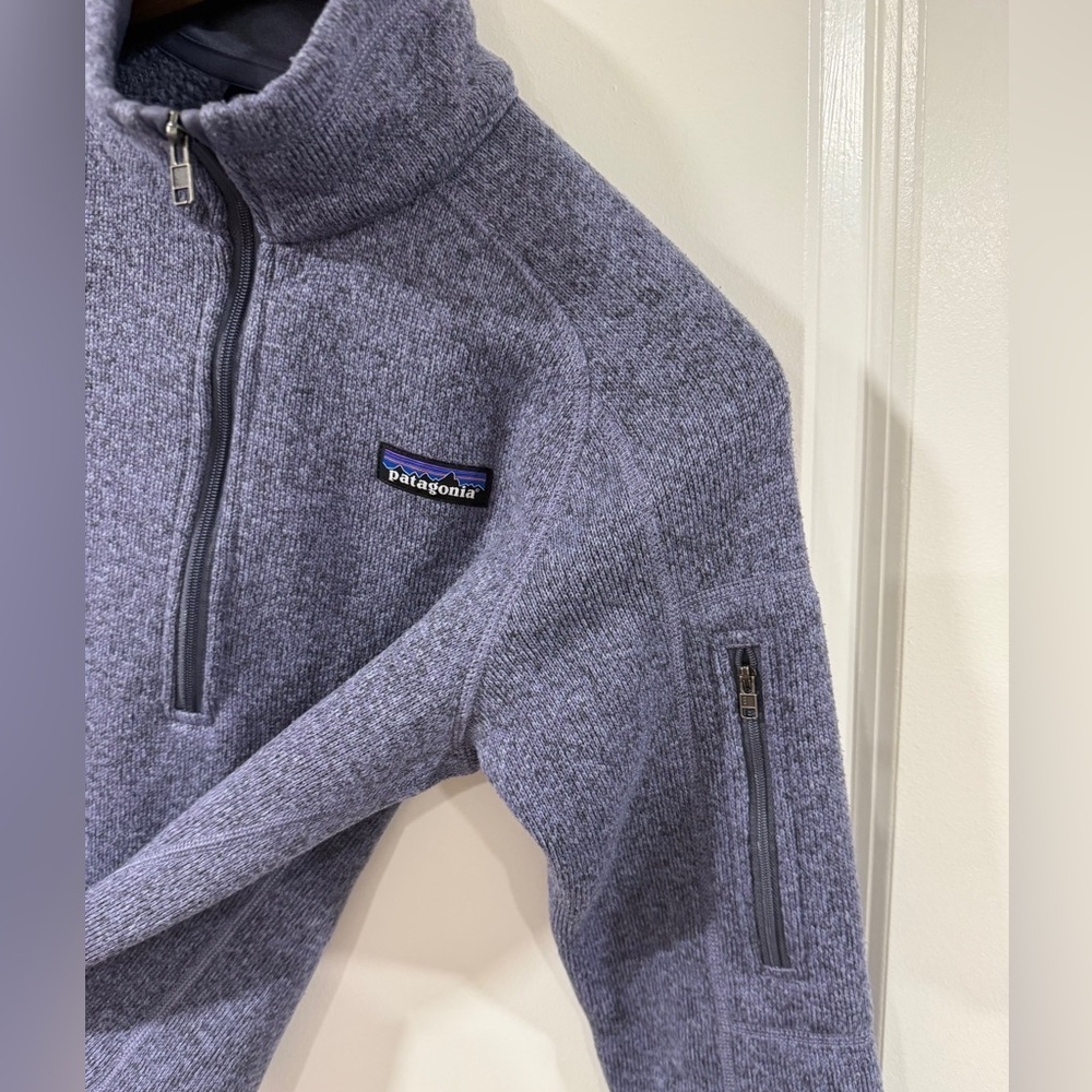 Patagonia Better Sweater 1/4 Zip Pullover Women’ Small Lupine Purple Blue Fleece - Picture 6 of 11